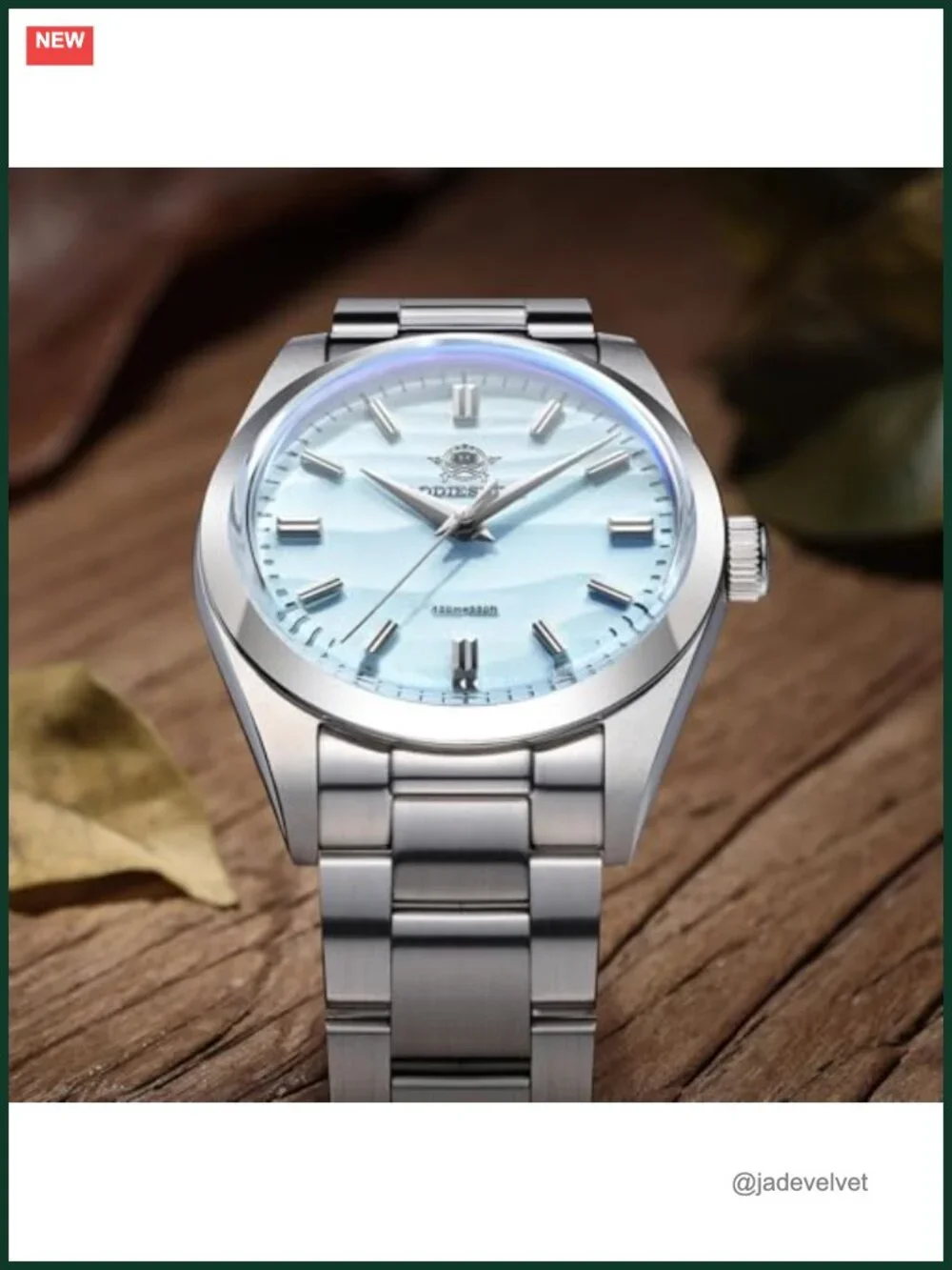 Men's 36mm Quartz Watch Stainless Steel 100m Waterproof